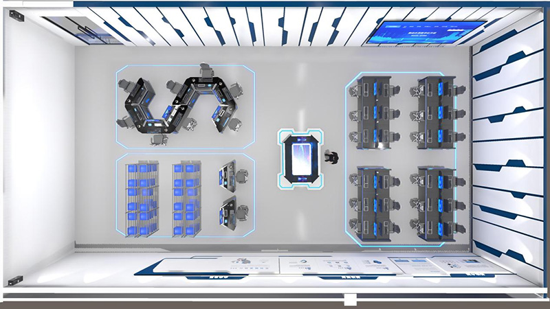 智慧物流虚拟仿真实训基地建设方案——实训基地组成与布局